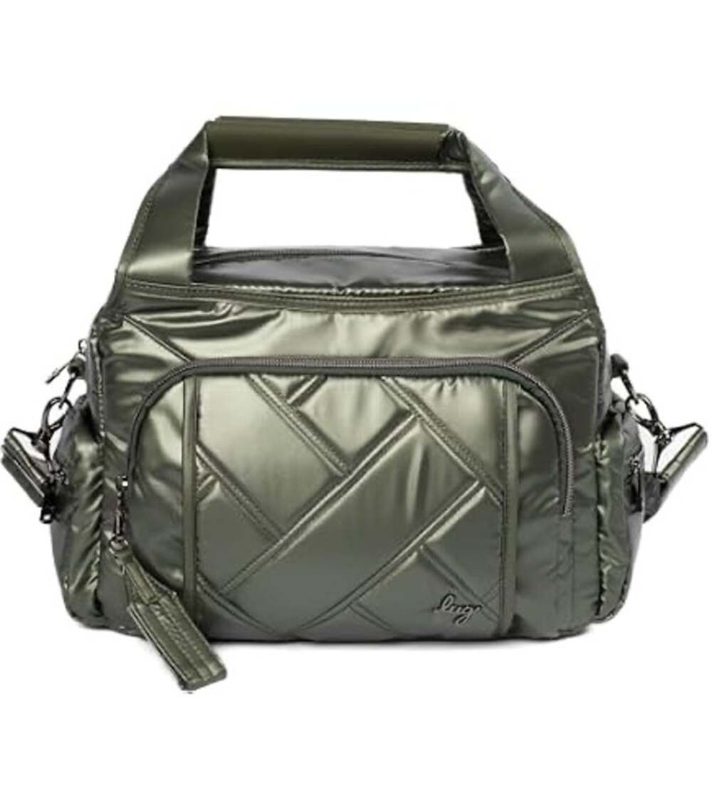 Lug Rumble Satchel Crossbody Bag Metallic Olive